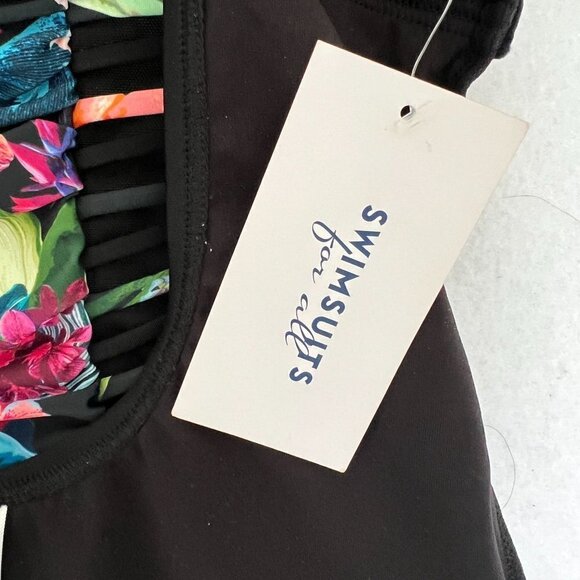 Swimsuits for All 1 Piece Ruched Swimsuit Size 6 Underwire Tummy Control Floral - Picture 10 of 12